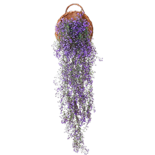 清明节仿真花金钟柳壁挂装饰客厅塑料植物墙面假花藤条楼梯阳台