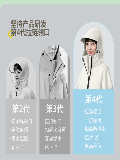 双人专用电动车雨衣男长款全身防暴雨成人外穿外卖骑手摩托雨披女