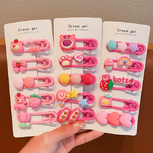 Милый аксессуар для волос, клубника, мультяшная заколка для волос, детские шпильки для волос, челка