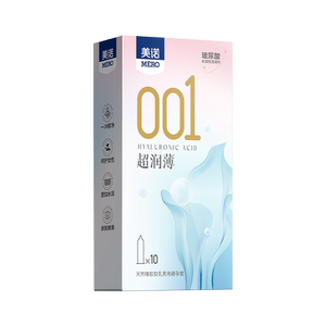 超薄避孕套美诺正品玻尿酸超薄无感水润套颗粒情趣裸入男用安全套