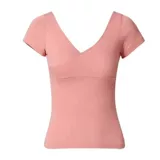 Летняя спортивная одежда, одежда для гимнастики, короткий рукав, V-образный вырез