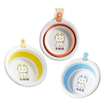 Baby foldable washbasin for children to wash their farts. Three-piece set of small basins for newborn babies. Folding basins