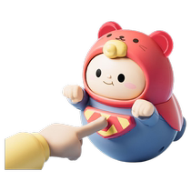 Baby superman tumbler teether to soothe children 0-1 years old 3-6 months 9 educational early education infant toys