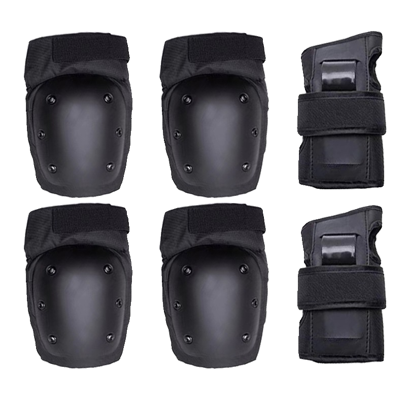 Roller skateboard protective gear set for adults and children, knee pads, elbow pads, hand pads, six-piece set, joint fixation, elastic protection