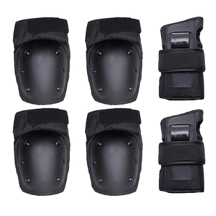 轮滑滑板护具套装成人儿童护膝护肘护手六件套关节固定保护弹性