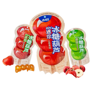 咭咭豆山楂串串糖葫芦果肉山楂糕草莓味果糕小包装儿童零食棒棒糖