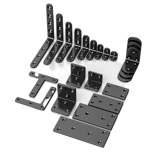 不锈钢角码90度直角加固定块黑色支架l型角铁五金连接字型承重