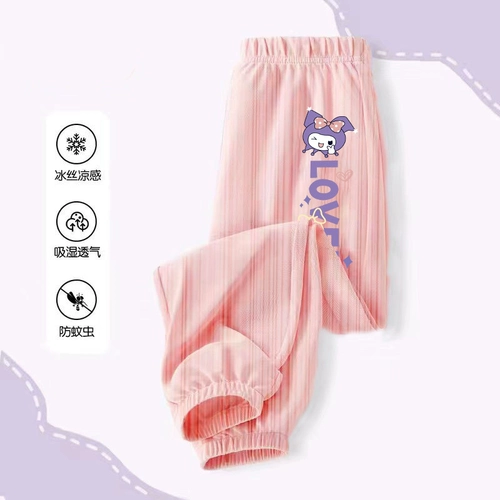 Шелковое средство от комаров, летние штаны, в западном стиле, детская одежда, в корейском стиле