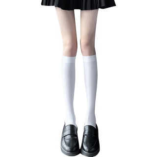 Calcetines de pantorrilla para mujer, medias jk de pierna adelgazante de presión fina de verano