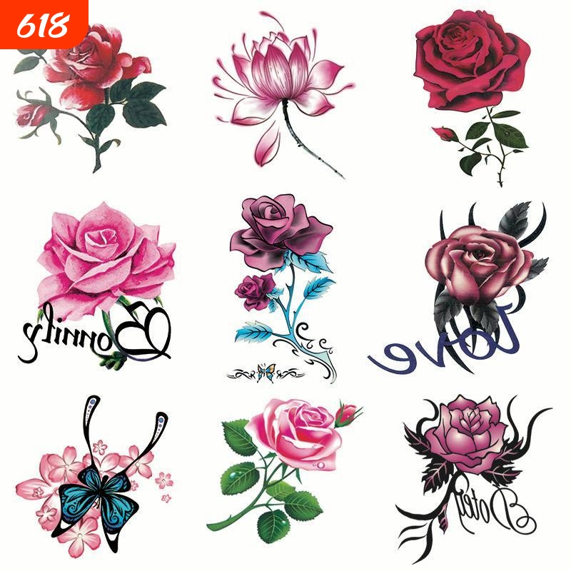 Waterproof Tattoo Stickers for Women, Long-Lasting Colorful Realistic Internet Celebrity Tattoo Stickers, High-End Makeup for Face, Butterfly, Animal Designs