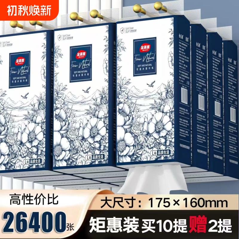 Whole Box of 24,960 Sheets, 10 Packs with 2 Extra Packs, Hanging-Style Wholesale Paper Towels, Thickened Hand Wipes, Economical for Bathroom Use Whole Box of 24,960 Sheets, 10 Packs with 2 Extra Packs, Hanging-Style Wholesale Paper Towels, Thickened Hand Wipes, Economical for Bathroom Use
