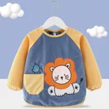 Детский защитный водонепроницаемый нагрудник, демисезонный фартук для еды, слюнявчик подходит для мужчин и женщин, анти-грязь, сзади на завязках