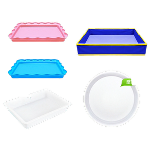 感官盆盘太空玩具沙桌子塑料圆方形加厚沙池动力魔力沙盘沙桌玩沙