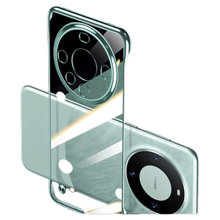 型月适用华为mate60pro手机壳新款mate50的透明无边框pro+保护套mt40半包超薄meta裸感外壳m30男镜头全包防摔