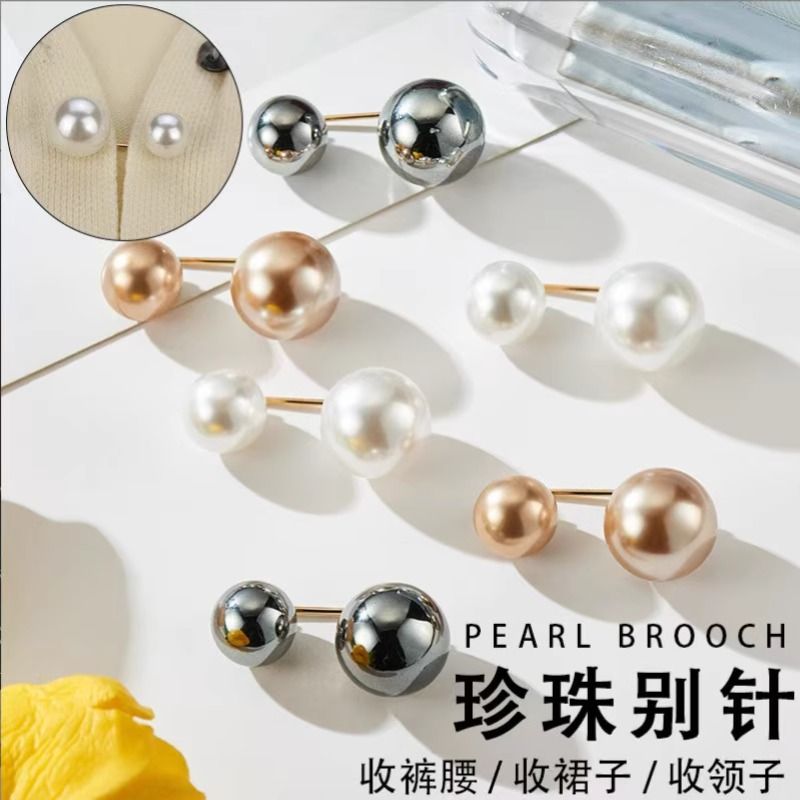 Artdeco时期18K金钻石珍珠酒吧胸针：精致灵动，穿越时空的优雅