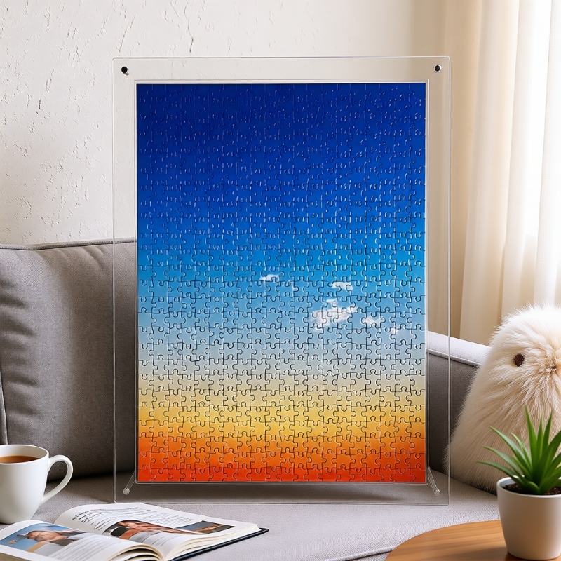 Acrylic Puzzle Frame 500/1000 Pieces Poster Frame Photo Frame High Transparency Thickened Display Stand Creative Photo Frame