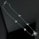 Модный бриллиантовый аксессуар, серебро 925 пробы, легкий роскошный стиль, изысканный стиль