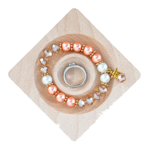 首饰手串展示盘手作榉木设计盘收纳盘手围串珠盘文玩珠宝拍摄道具