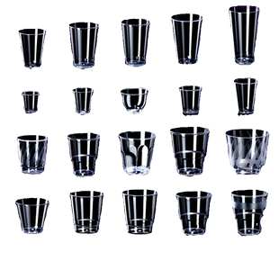 一次性杯子水杯航空杯家用商用加厚水晶太空杯茶杯白啤酒杯品尝