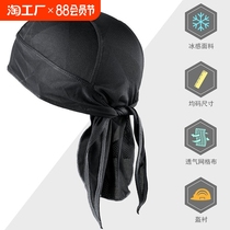 Outdoor riding pirate hat quick-drying windproof and sun protection sports hat turban moisture-absorbent breathable ice silk hood turban