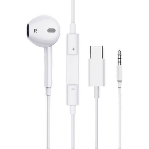 原装有线耳机适用苹果15/typec扁头/3.5mm接口高音质入耳式专用