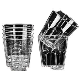 航空杯一次性水杯太空杯耐高温茶杯食品级透明塑料杯加厚家用水晶