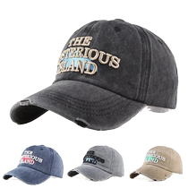 Hat Womens Baseball Cap Mens Old Washed Retro Denim Peaked Cap Unisex Versatile Casual Outdoor Sunshade Korean Version