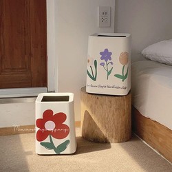 Xuan trash can ins For Home living room large creative Stylish double layer wastebasket bedroom Popular nice flower bucket