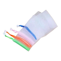 Cleansing foaming net thickened handmade soap bubble net bag facial cleanser soap net storage bath soap soap net double layer