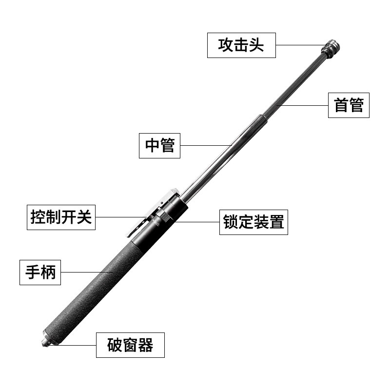 自动弹簧棍折叠防狼棍防身合法武器:安全出行必备神器!-三节甩棍-淘宝好物网