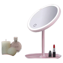 LED makeup mirror with light desktop female fill light small mirror ins dormitory desktop portable dressing mirror real charging