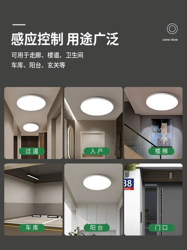 Индукционный светодиодный физиологичный потолочный светильник для беседки подходит для лестницы со светомузыкой, человеческий датчик