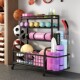 Home fitness equipment storage rack with wheels