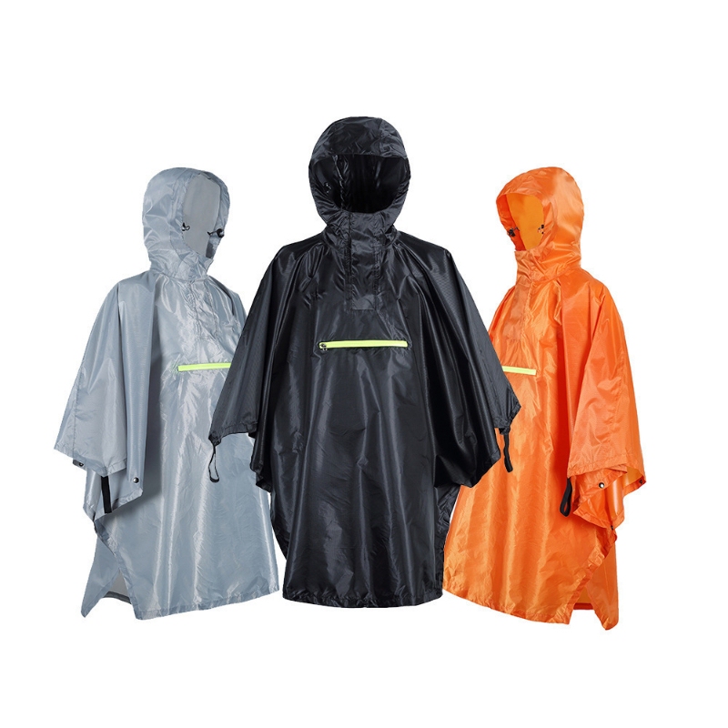 Amazon Outdoor Poncho Raincoat for Camping, Hiking, Cycling, Polyester Taffeta Camping One-Piece Raincoat, Rain Cover