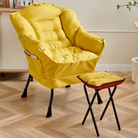 Обновление роскошного пакета сиденья в мешок-желтый хлопок и белье+стул для ног