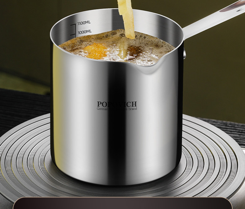 Фритюрница 油炸锅家用小304不锈钢带滤网多功能炸炸壶省油炸串锅加深小炸锅