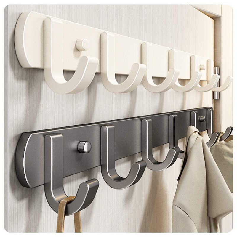 Japanese Premium Adhesive Hooks, No Drilling Required, for Bathroom, Towel, Coat, and Hat, Sticky Hooks for Hanging Behind Doors, Wall-Mounted Hangers