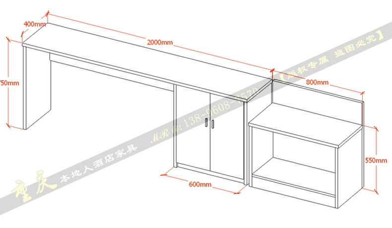 Trùng Khánh Xinpin Khách sạn Nội thất Khách sạn Căn hộ Căn hộ Bàn đơn giản Tủ TV Bàn máy tính Bàn tùy chỉnh