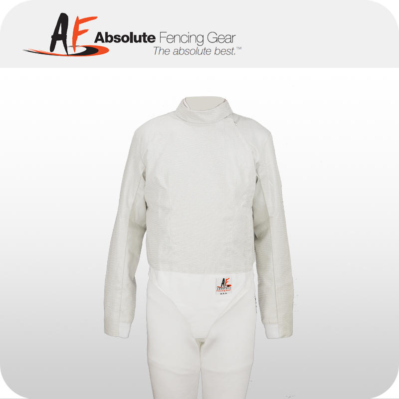 AF Fencing Men's and Women's Premium Sabre Metal Suit Competition with pure white conductive suit antioxidant printable wording