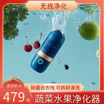 Remove pesticide residual purifier fruit and vegetable food cleaner household sterilization portable wireless automatic washing machine