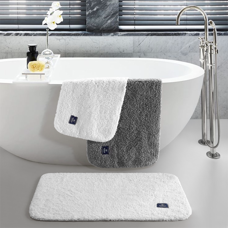 Five-Star Moke Floor Mat Is Made of High-Quality Combed Cotton, Thickened, Soft, Instant Absorbent, Non-Slip, Purifying, Dust-Absorbing for the Bathroom