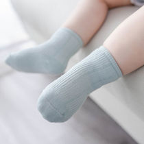 Baby socks spring and autumn cotton boys and girls newborn baby 0-6-12 months 1-3 years old autumn and winter loose mouth socks