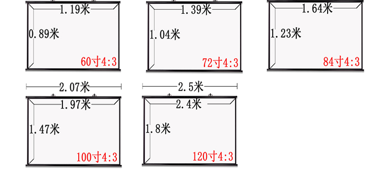 Opuda trình chiếu màn hình treo tường 84 inch 100 inch Màn hình chiếu 120 inch màn hình máy chiếu gia đình 3D đơn giản màn hình cầm tay HD màn hình máy chiếu HD - Phụ kiện máy chiếu màn hình máy chiếu 100 inch