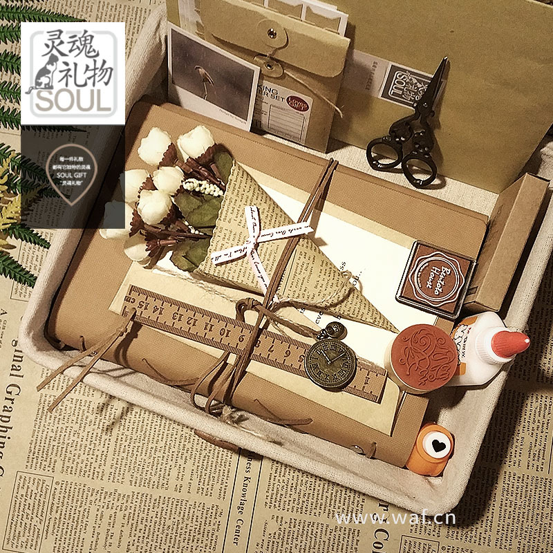 Soul Gift Time Trace DIY Handmade Photo Album Artistic Retro Memorial Book Creative Growth Birthday Gift Souvenir