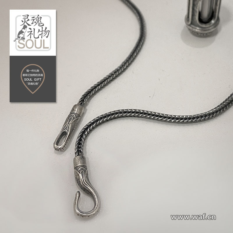 Soul Gift for Boyfriend, Handmade Art Pure Silver Chain, Personalized Handmade Lost-Wax Method 925 Silver Vintage Necklace