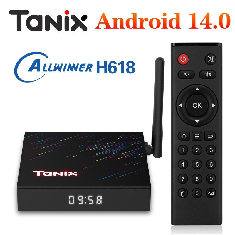Tanix Tx68 H618 Android12 0Tv Box 4G/64G Dual Band 5Gwifi Bluetooth