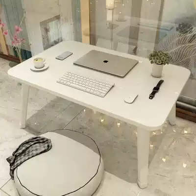 Small table ins Long table on the carpet against the wall side table Computer z white style bedroom female girl bed can be folded
