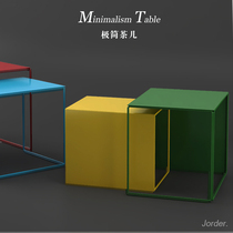 Nordic minimalist creative geometric shape can be nested wrought iron coffee table Living room corner few shop personality shelf side few