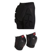 Snowboard protective gear set (Black Rhino hip pads Black Rhino short knee pads) 0 9kg