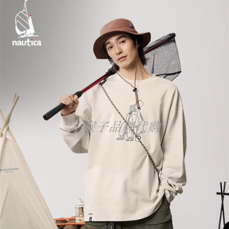 Nautica White Sail×Outdoor Casual Unisex Outdoor Casual T-Shirt Tw5302